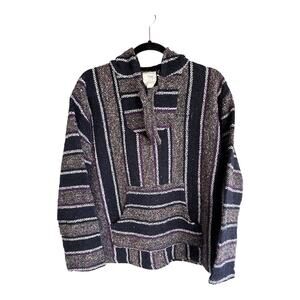 Vintage Oland Baja Hoodie Pullover Jacket Reclaimed Fibers Large Mexico
